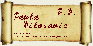 Pavla Milosavić vizit kartica